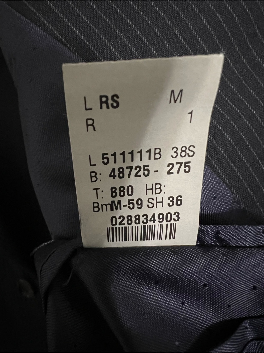 Calvin Klein Dark Gray Pinstriped 100% Wool Suit (38S / 32x30) - Picture 5 of 8